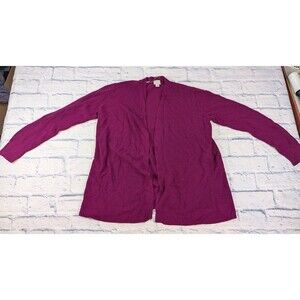 A New Day simple Magenta basic cardigan fall fashion Large Open Front